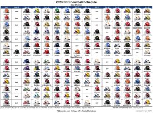2023 SEC Football Schedule